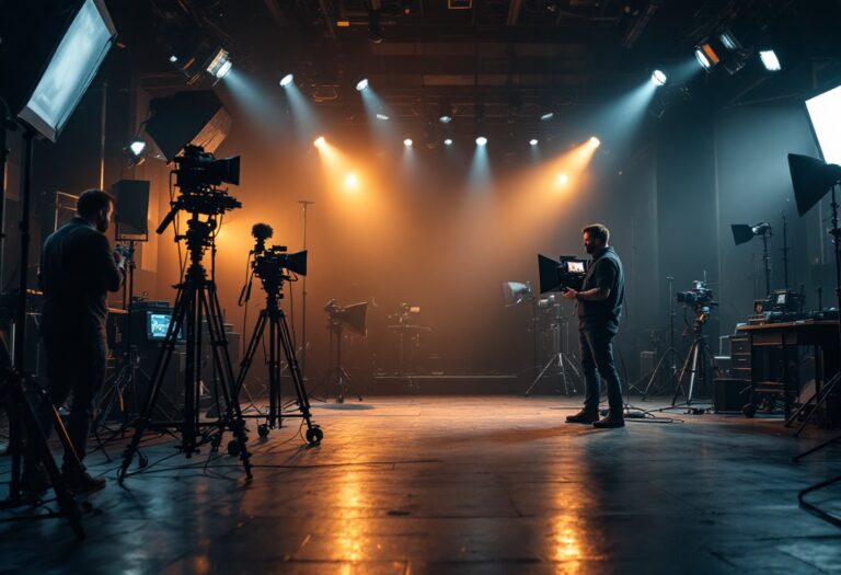 Fotografia del backstage di Eric James Guillemain