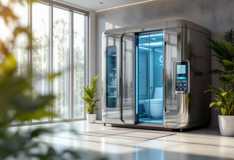 Atleta che utilizza la crioterapia per il recupero muscolare