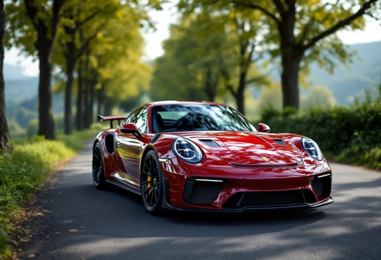 Porsche 911 in primo piano, simbolo di svalutazione auto