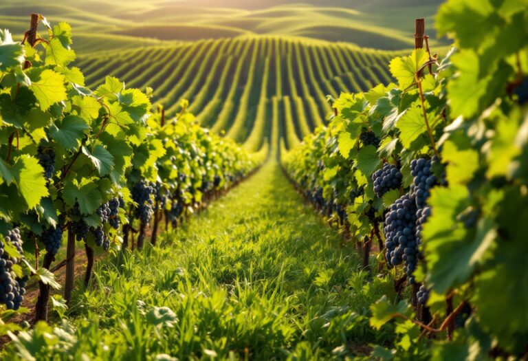 Vigneti di Andreola a Valdobbiadene in un paesaggio eroico