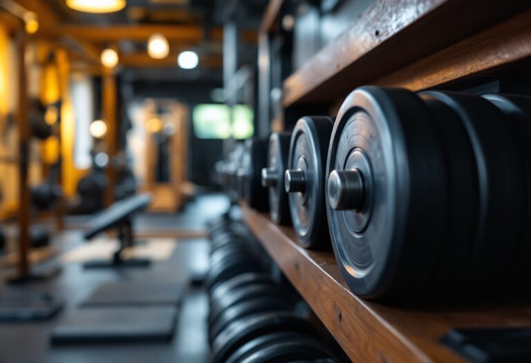 Principiante che solleva pesi in palestra
