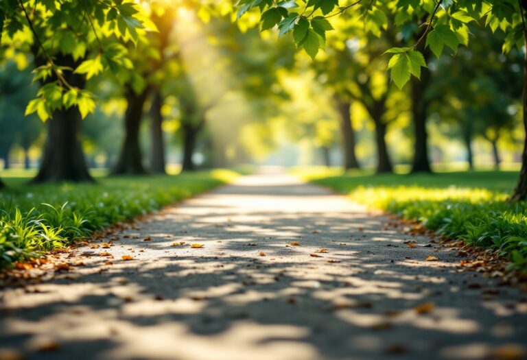 Persona che cammina nel parco per mantenersi in forma