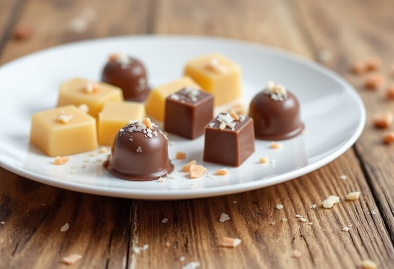 Un delizioso cioccolato salato con ingredienti freschi