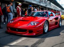 Ferrari 296 GT3 in pista durante una gara