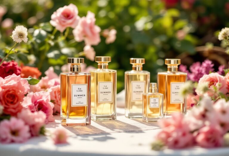 Immagine di fragranze estive in un ambiente elegante