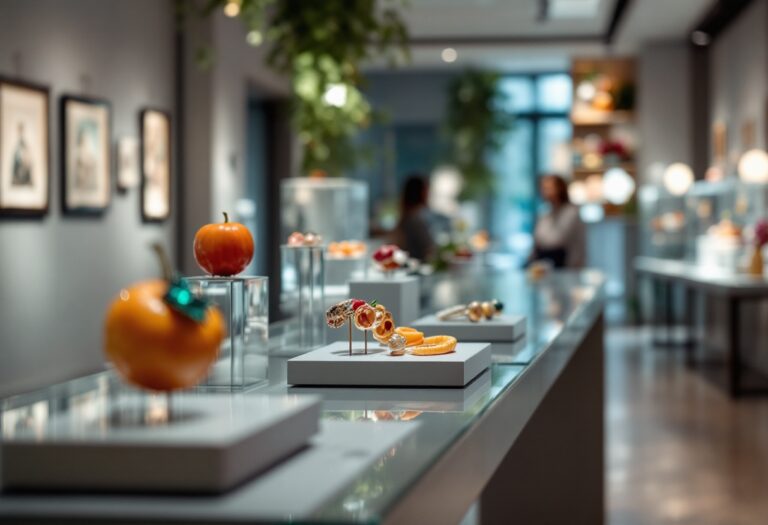Esposizione di gioielli ispirati alla gastronomia