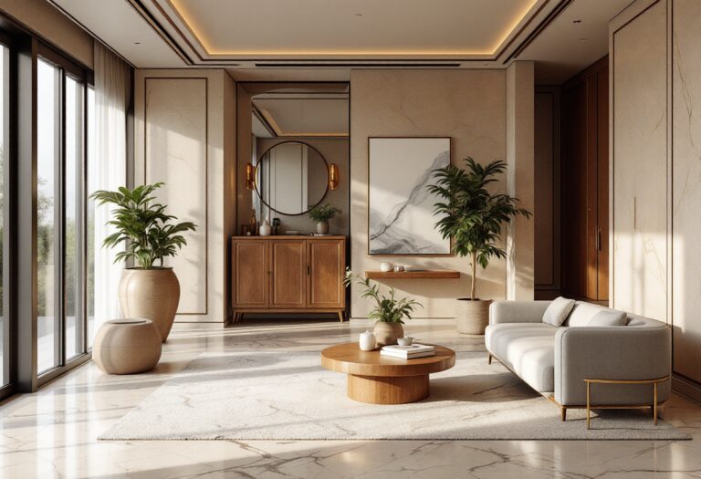 Interno elegante del Six Senses Rome con elementi sostenibili