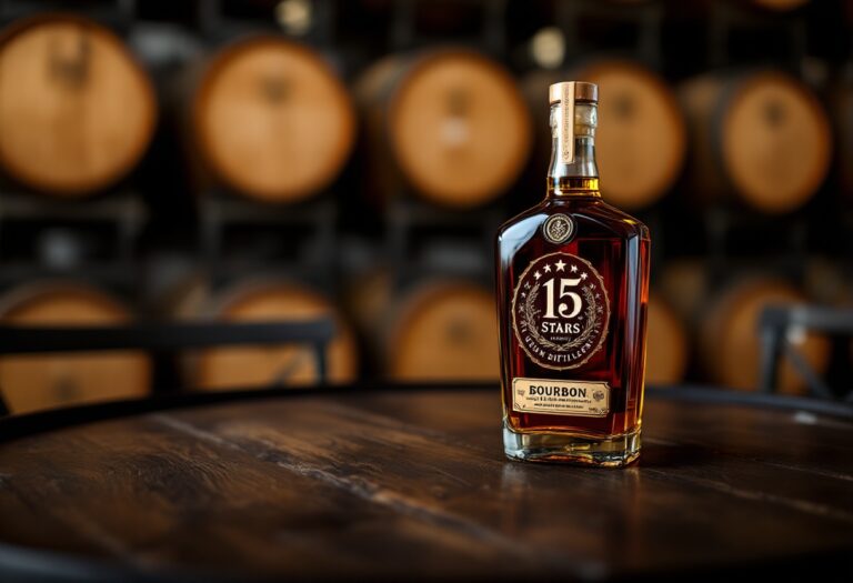 Bottiglia di bourbon invecchiato in botti di porto triple