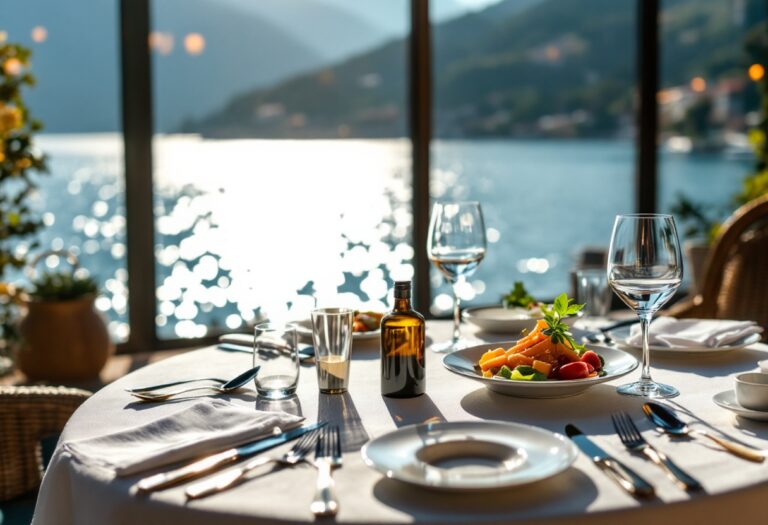 Chef Cracco e Lenzi al Lago di Como durante un evento culinario