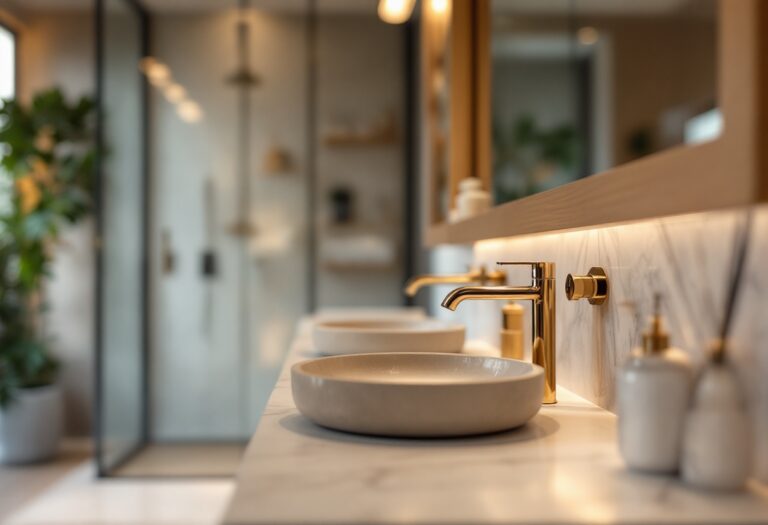 Bagno moderno con design contemporaneo e soluzioni innovative