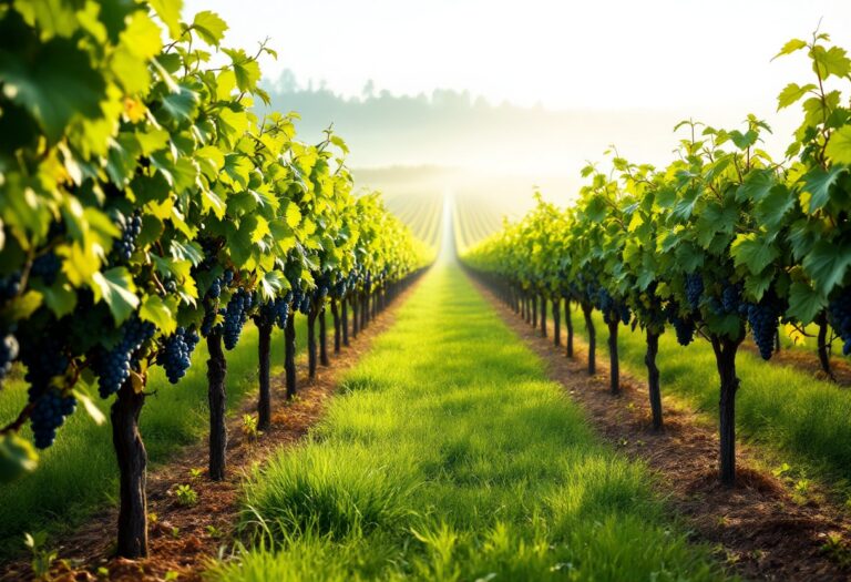 Immagine di un vigneto a Valdobbiadene con uva Docg