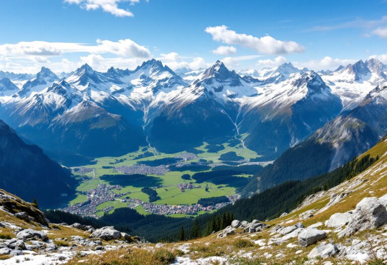 Panorama della Zillertal con famiglie e avventurieri