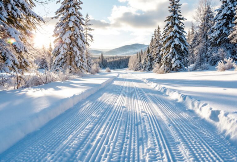 Sciatori in azione durante le gare di fondo a Gjøvik