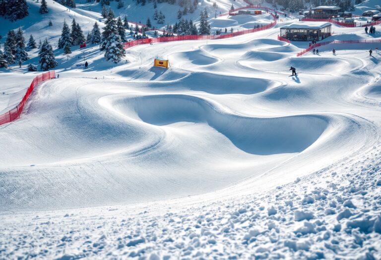 Atleti in azione durante il snowboard cross a Trondheim
