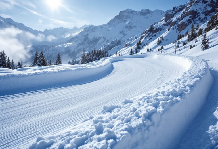 Atleta in azione durante una gara di snowboard cross