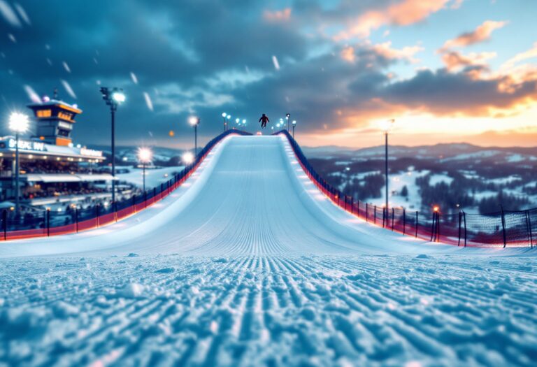 Atleti in azione durante le qualificazioni a Planica