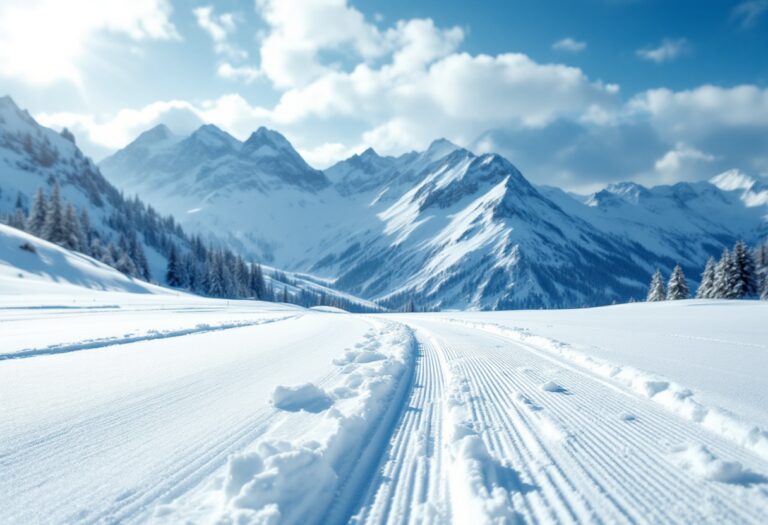 Atleti in azione durante i Campionati Nazionali di biathlon in Italia