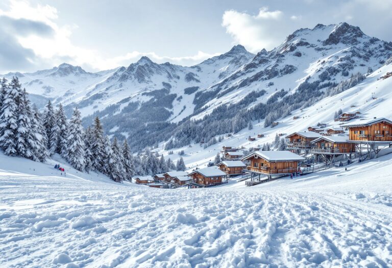 Atleta in volo durante una gara di salto con gli sci a Planica