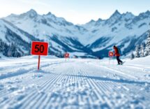 Atleti svizzeri in azione durante una gara di biathlon