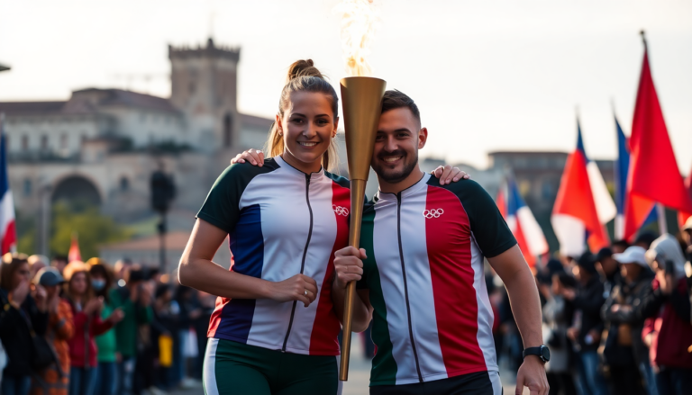 ferrara accoglie la fiamma olimpica con due icone dello sport 1751019297