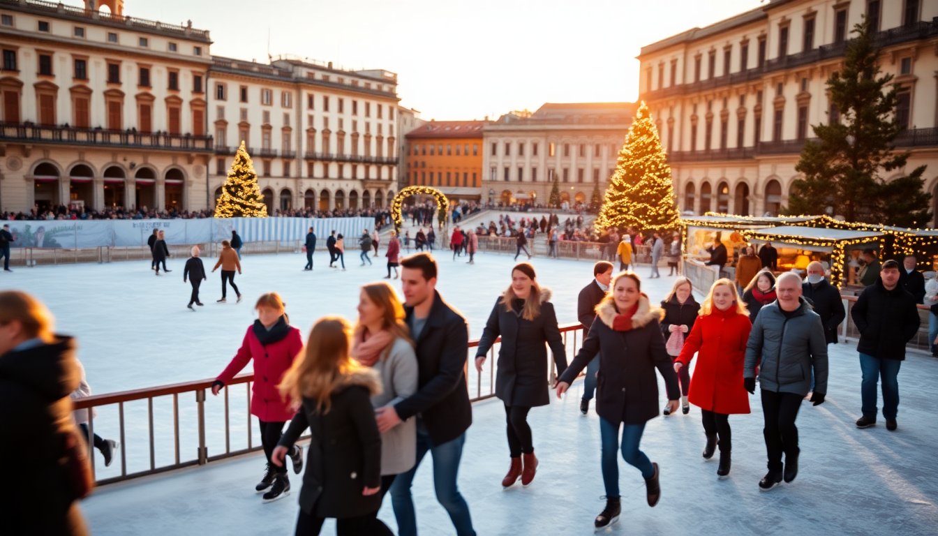 pista di pattinaggio su ghiaccio scopri linaugurazione in piazza manno a oristano 1761802188