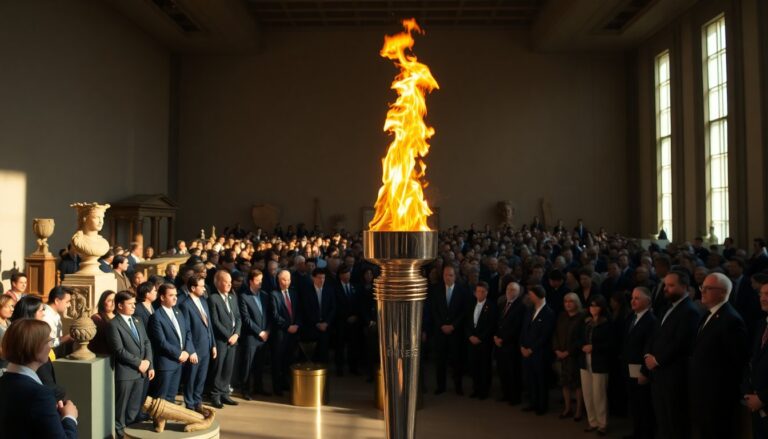 accensione della fiamma olimpica a olimpia verso milano cortina 2026 1764168254