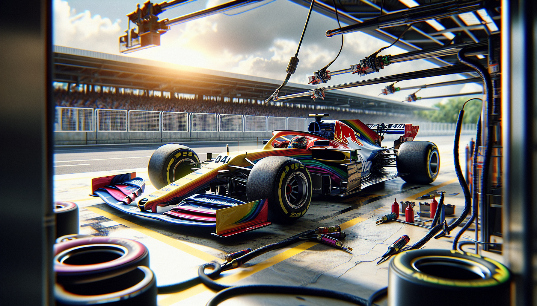 Yuki Tsunoda with his new management team in F1