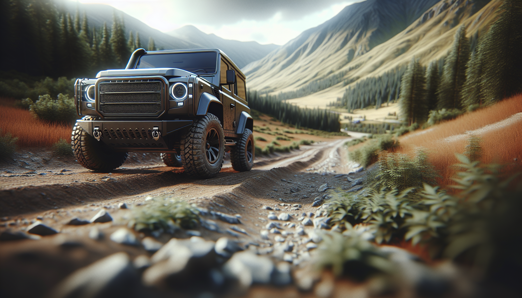 2025 Jeep Wrangler 4xe Backcountry in un paesaggio avventuroso