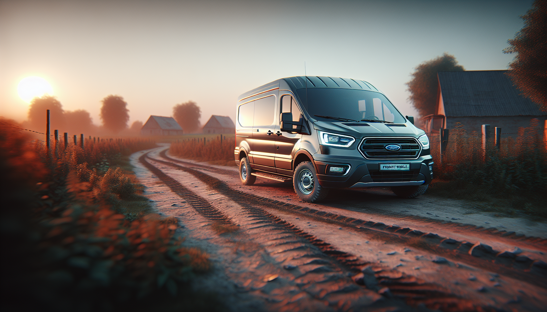 Ford Transit Trail van parked in nature