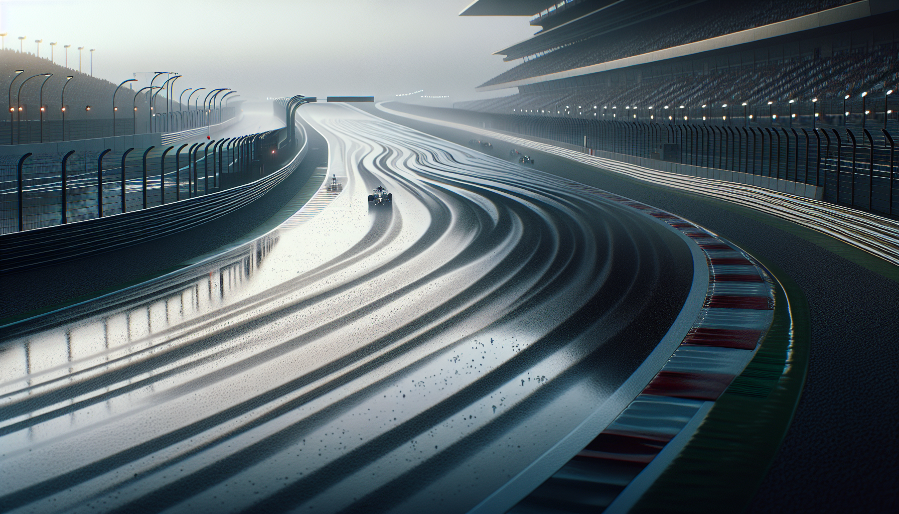 Franco Morbidelli in azione durante la pratica MotoGP bagnata al COTA