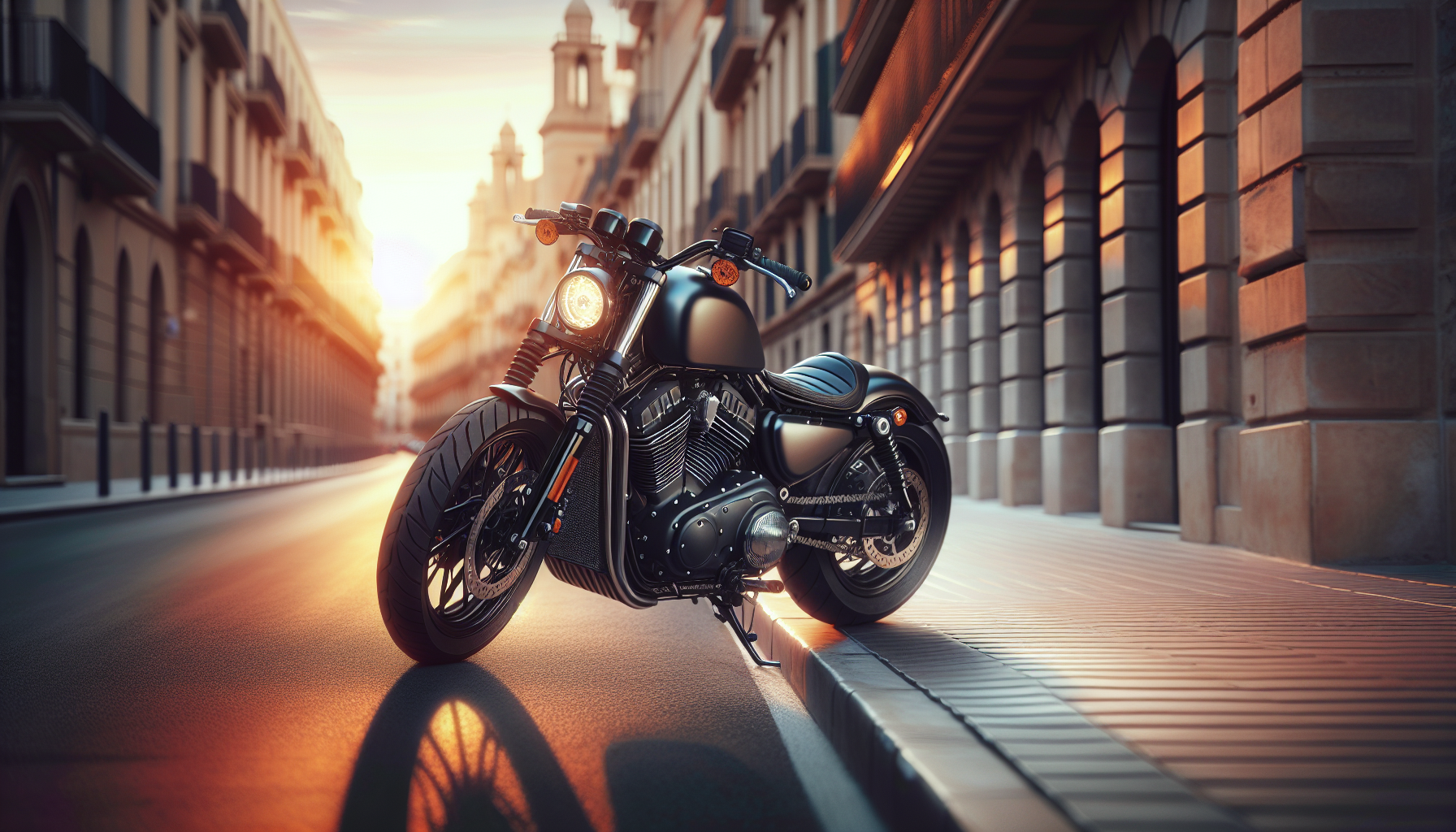 Harley-Davidson Nightster motorcycle on a scenic road