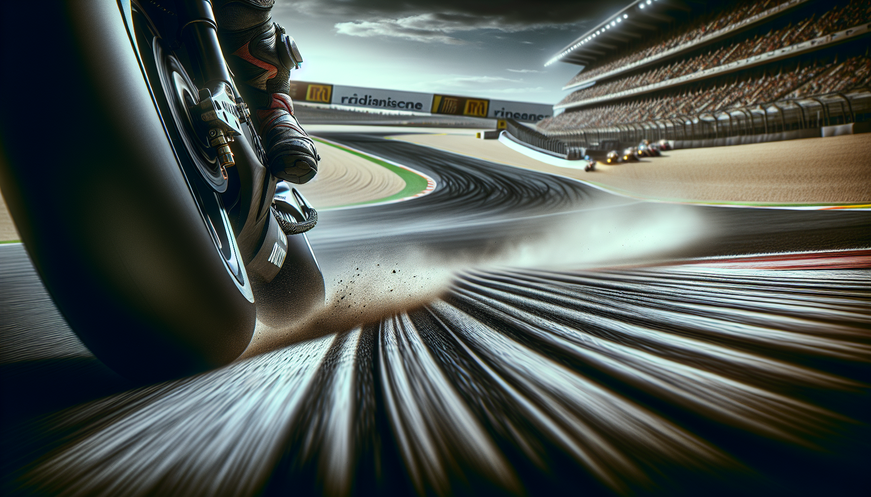 Honda and Yamaha motorcycles racing in MotoGP 2025