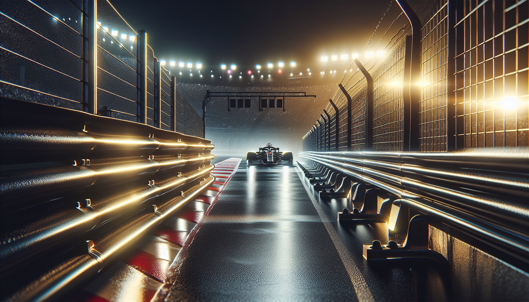 Lewis Hamilton in Ferrari F1 car during a race