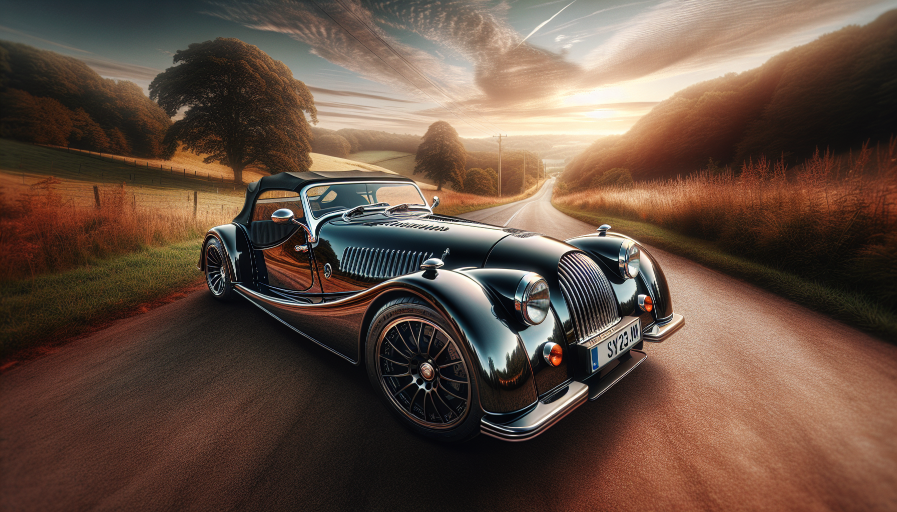 Morgan Supersport sports car in a stylish setting