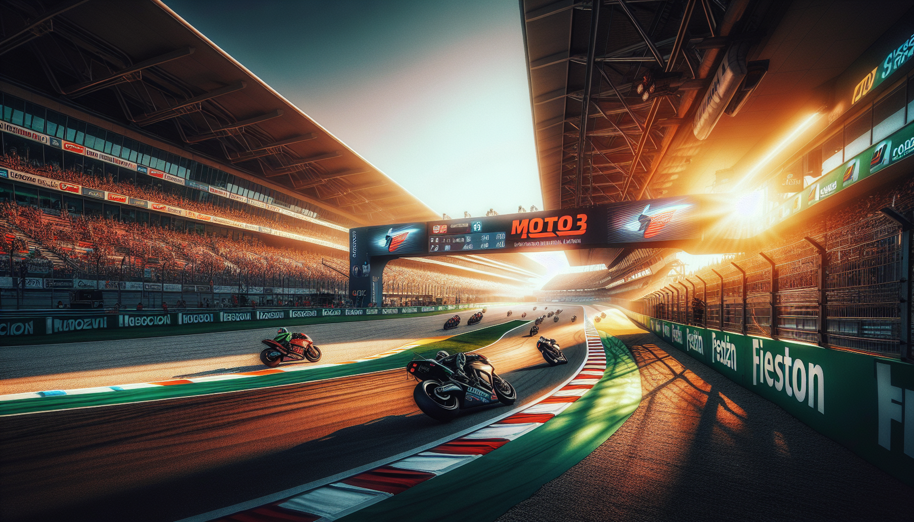 Young riders competing in Moto3 at Chang International Circuit