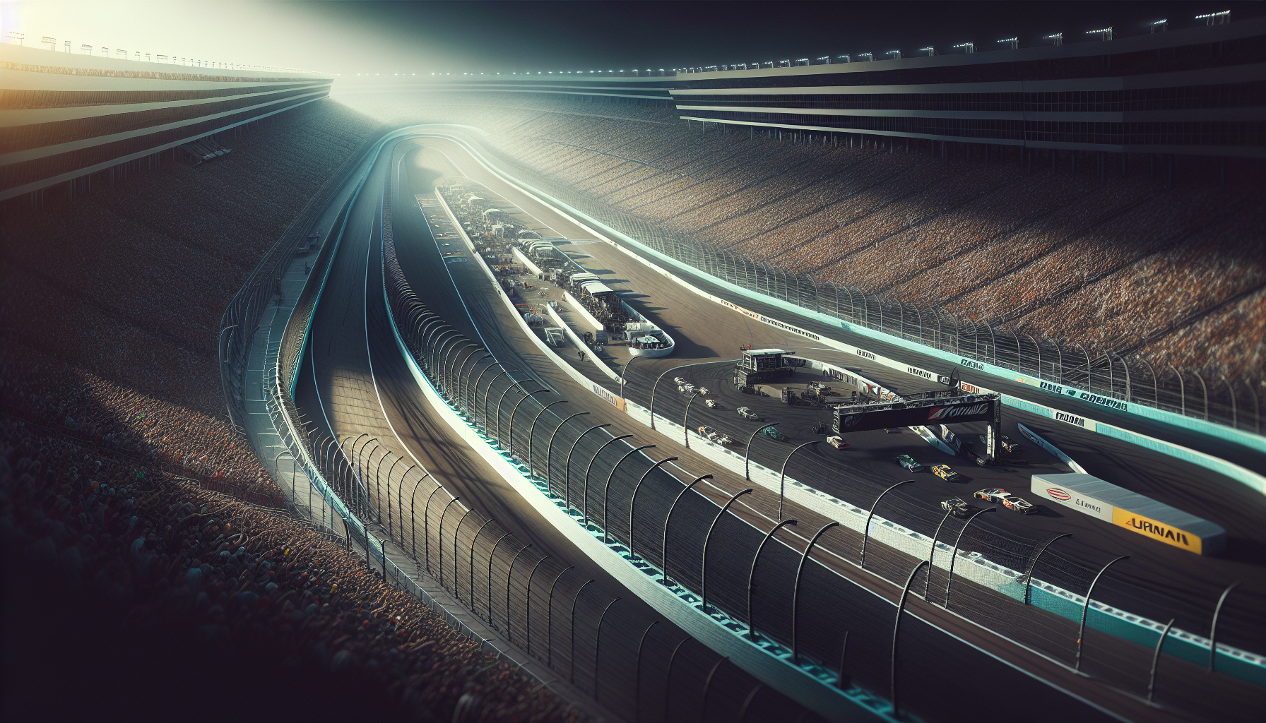 Exciting NASCAR race scene at Phoenix Raceway