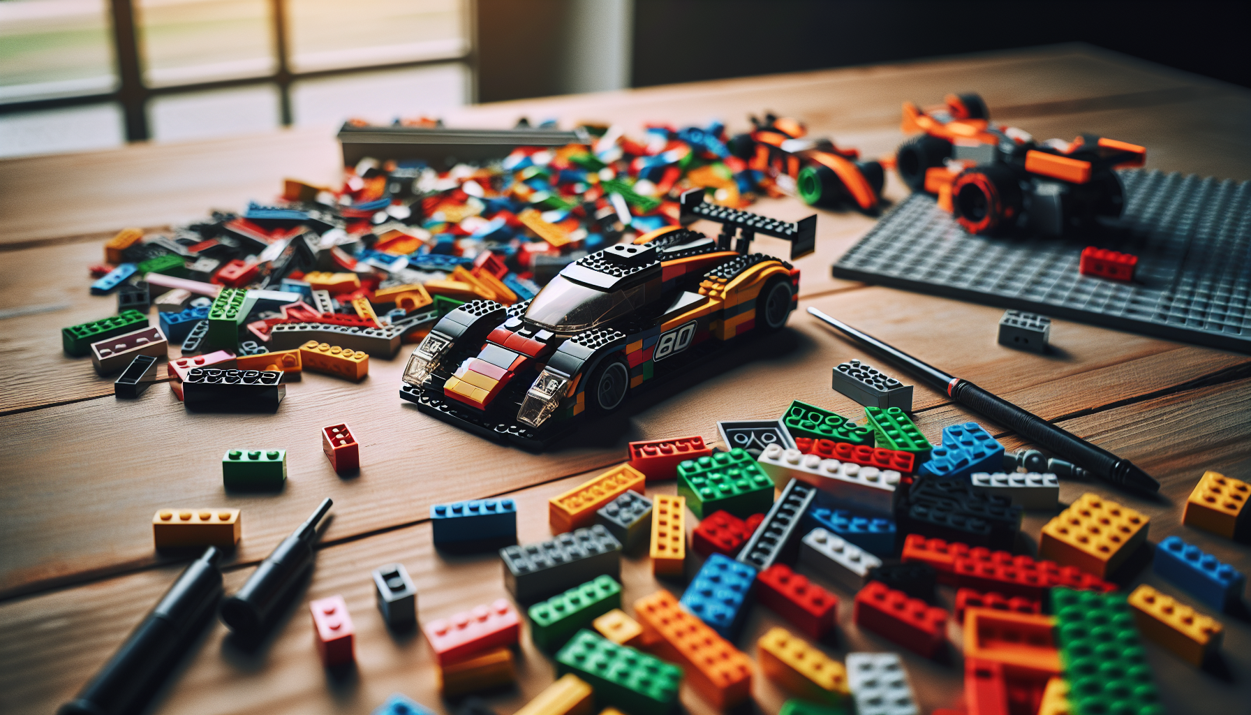 Lego F1 racing sets showcasing vibrant cars and tracks