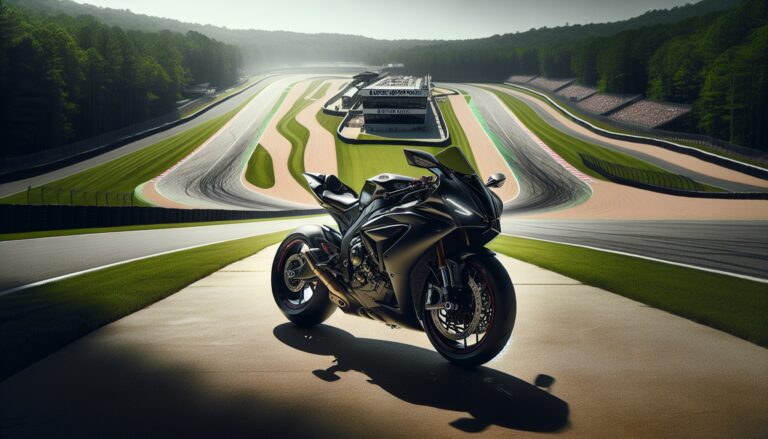 Riders competing in Supersport race at Barber Motorsports Park