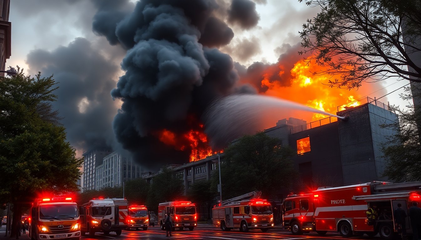 major fire erupts in downtown area causing widespread disruption 1762675583