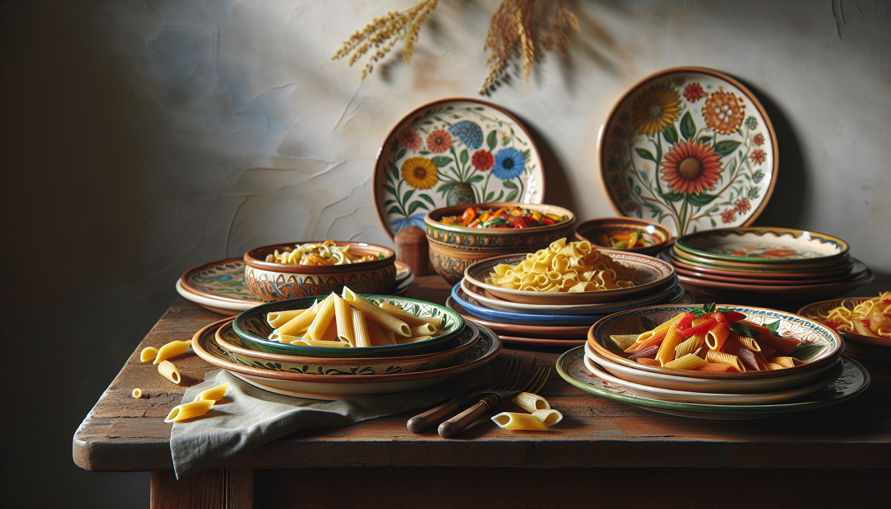 A variety of pasta dishes representing regional favorites in America