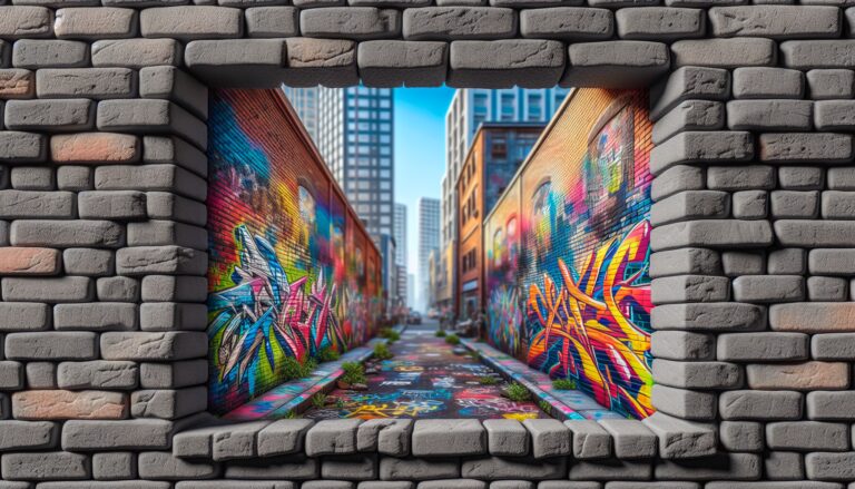 An artistic representation of various band names