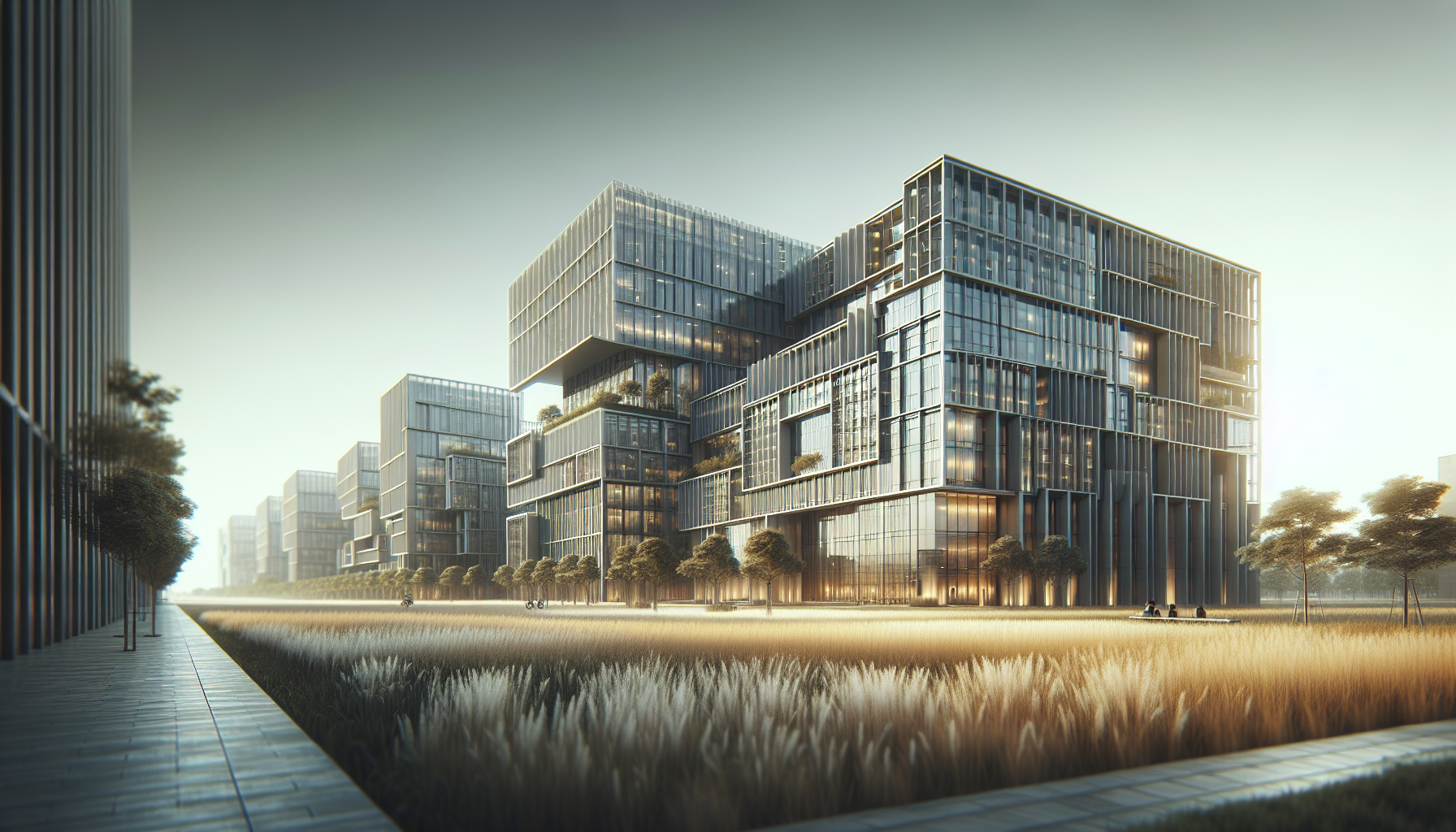 Harvard University campus with students discussing visas