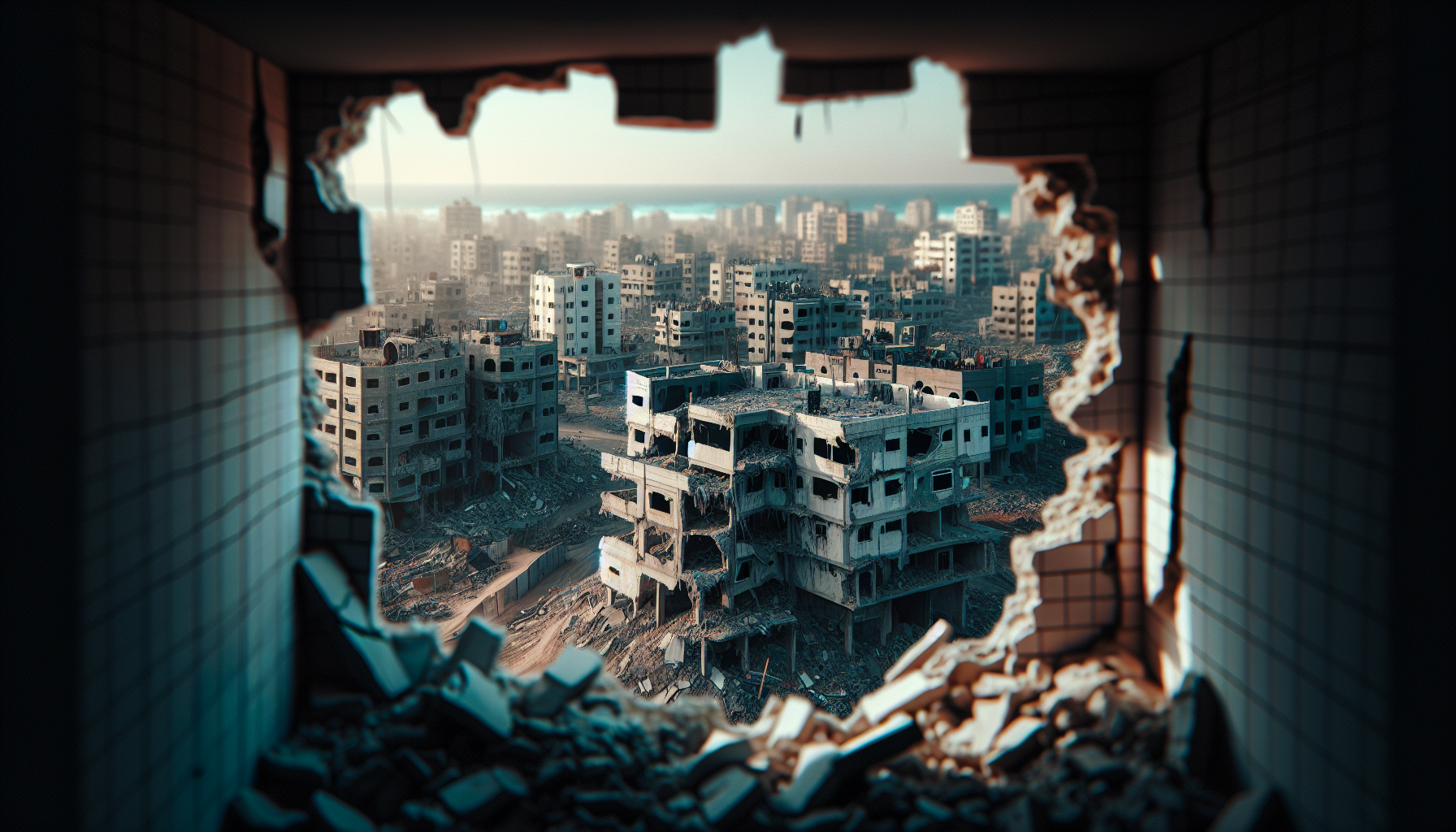 Visual representation of the humanitarian crisis in Gaza