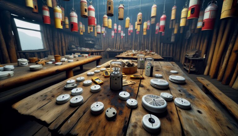 Indigenous community members installing smoke detectors