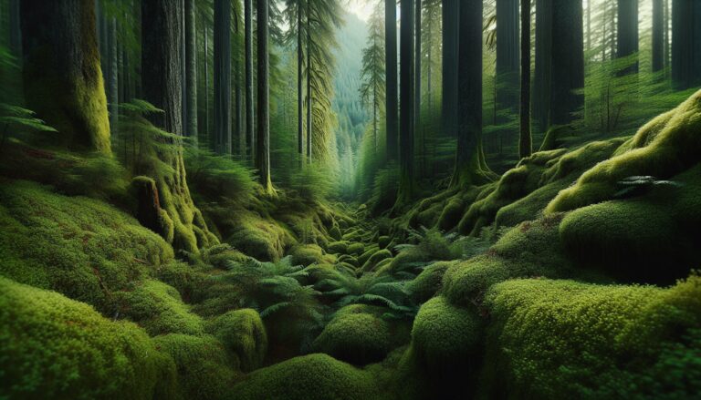 Kermode bear in its natural habitat in British Columbia