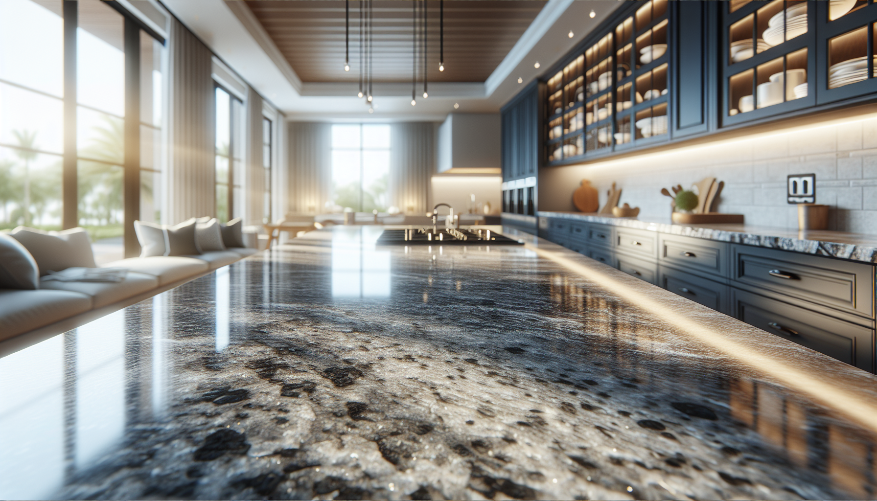 Beautiful countertops transforming a modern kitchen space