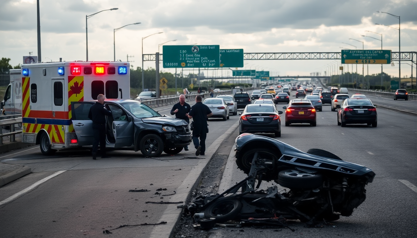 fatal accident on gardiner expressway leaves one dead and four injured 1752066003