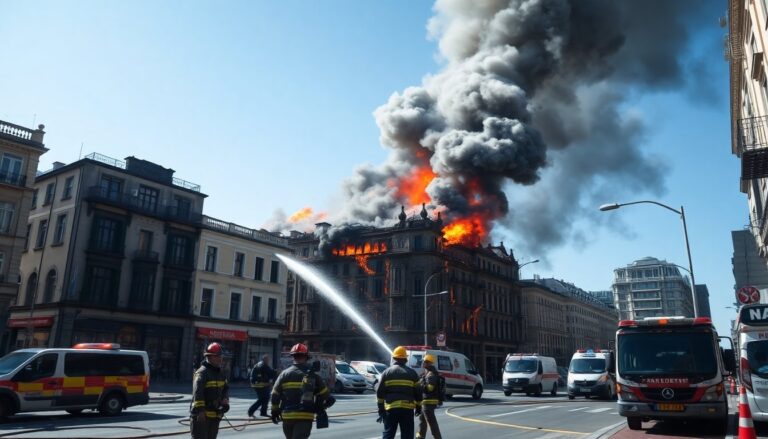 significant downtown fire causes evacuations and road closures python 1759119923