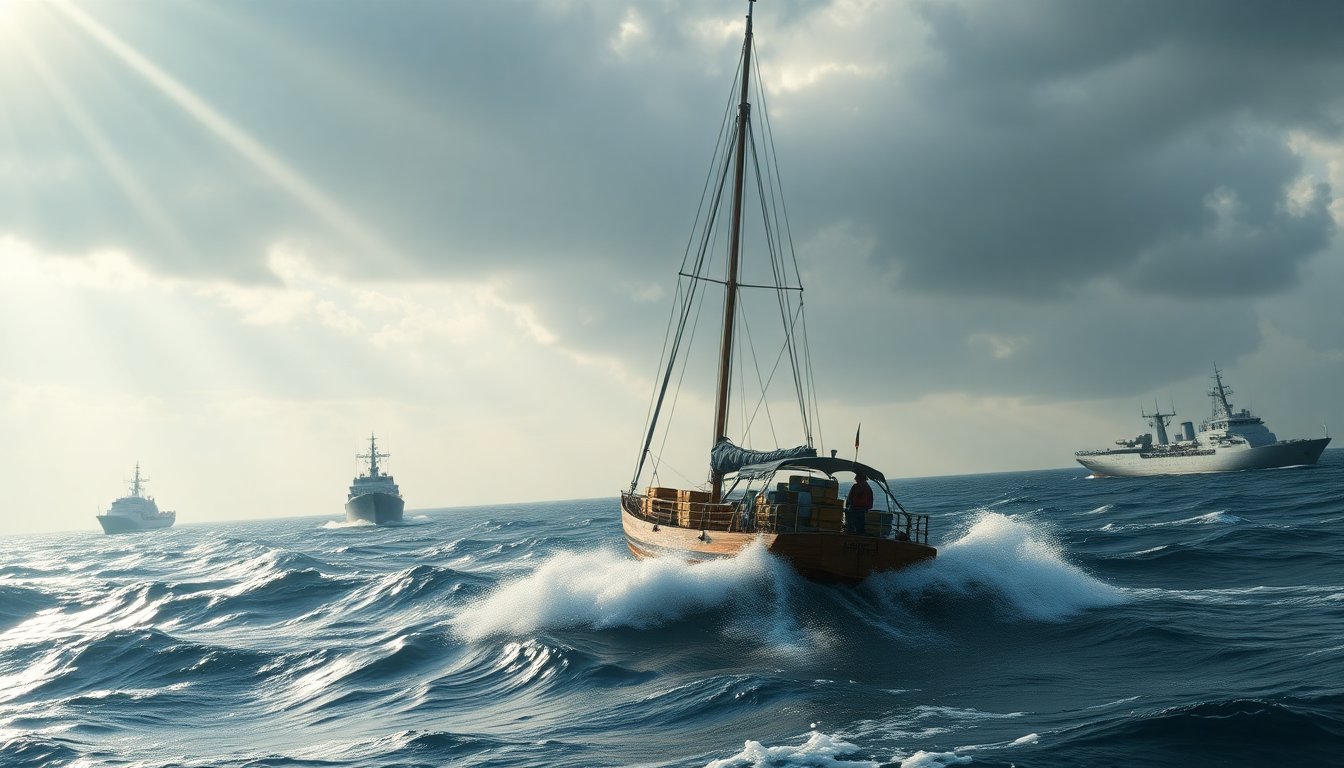 tensions rise as gaza aid flotilla approaches potential sea clash python 1759265430