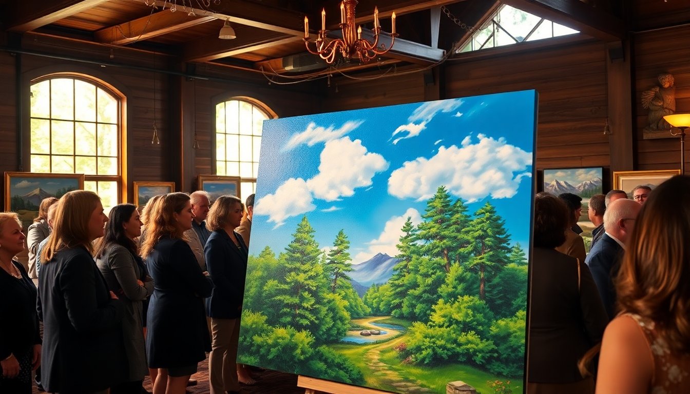 bob ross art auction support public television during funding cuts 1759909595